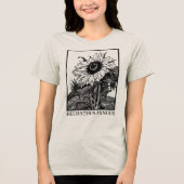 Zonnebloem (Helianthus annuus) Tri-Blend Shirt (Voorkant)