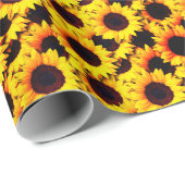 Zonnebloem Helianthus elegant bloemen Cadeaupapier (Rol Hoek)