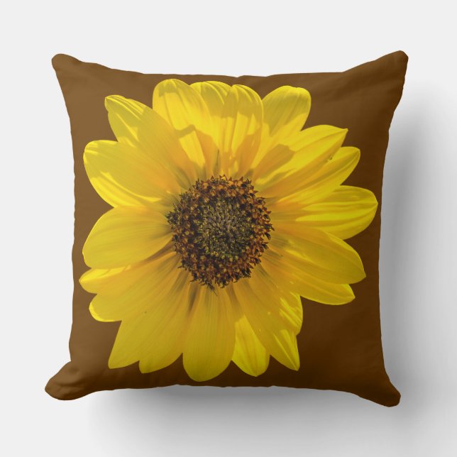 Zonnebloem (Helianthus) met zonlicht Kussen (Voorkant)