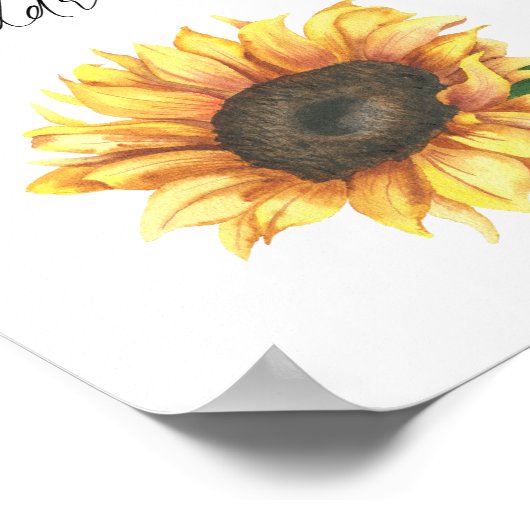 Zonnebloem - help de drukke bruid Adres Poster (Hoek)