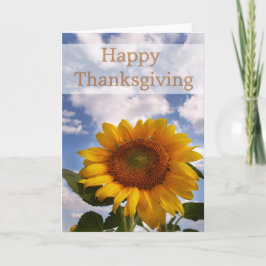 Zonnebloem & Hemel :: Zalig Thanksgiving Kaart