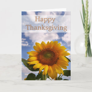 Zonnebloem & Hemel :: Zalig Thanksgiving Kaart