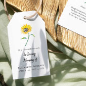 Zonnebloem Herdenking Zaadpakketten Cadeaulabel