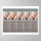 Zonnebloem Herdenkingsbladwijzers Poster (Voorkant)