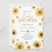 Zonnebloem Herfst Baby shower Kaart (Voorkant)