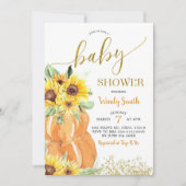 Zonnebloem Herfst Baby shower Kaart (Voorkant)