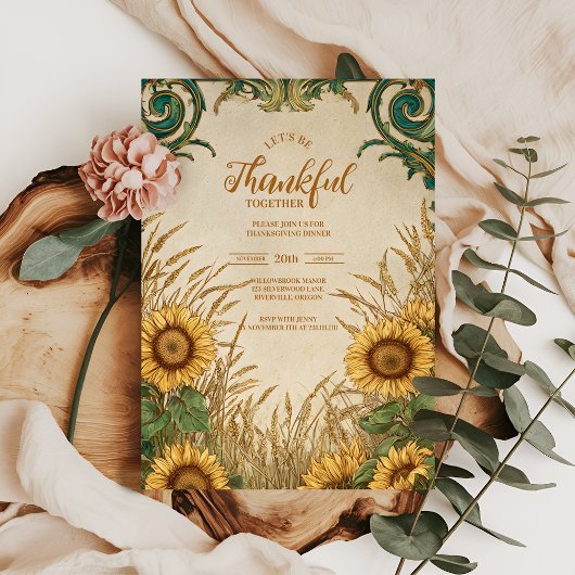  Zonnebloem Herfst Bijeenkomst Kaart