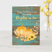 Zonnebloem Herfst Birthday Daughter in Law Kaart (Gele Bloem)