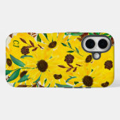 Zonnebloem Herfst Bloemen Boeket Monogrammed Case-Mate iPhone Case (Achterkant (horizontaal))