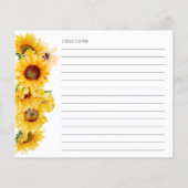 Zonnebloem Herfst Bloemen Vrijgezellenfeest Recept (Achterkant)