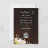 Zonnebloem herfst bruiloft details behuizing Kaart (Voorkant)