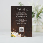 Zonnebloem herfst bruiloft details behuizing Kaart (Staand voorkant)