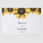 Zonnebloem Herfst Bruiloft Geel Wit  Tissuepapier (Voorkant)