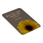 Zonnebloem herfst bruiloft Save the Date magneet (Rechterzijde)