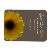 Zonnebloem herfst bruiloft Save the Date magneet (Horizontaal)