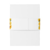 Zonnebloem herfst bruiloft uitnodiging buik band uitnodigingen wikkel (Achterkant Voorbeeld)