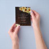Zonnebloem Herfst Budget Bruidsdouche Uitnodiginge Flyer (Hand)