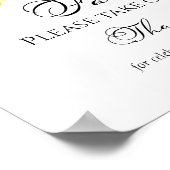 Zonnebloem Herfst Floral Vrijgezellenfeest Favors  Poster (Hoek)