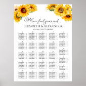 Zonnebloem Herfst Herfst Wedding Zitting Grafiek Poster (Voorkant)