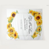 Zonnebloem Herfst In Love Vrijgezellenfeest Achter Wandkleed (Voorkant (horizontaal))