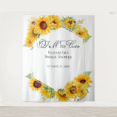 Zonnebloem Herfst In Love Vrijgezellenfeest Achter Wandkleed (Voorkant)