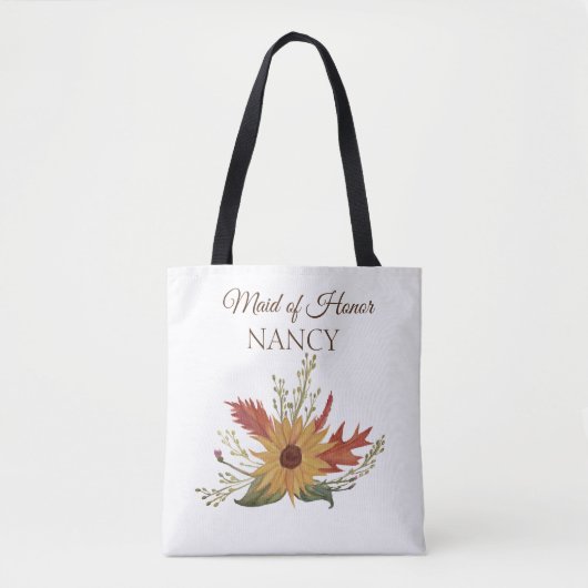 Zonnebloem Herfst Maid of Honor Canvas tas (Voorkant)