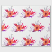 Zonnebloem Herfst tekening inpakpapier (Vlak)