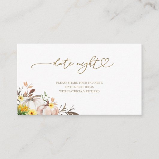 Zonnebloem Herfst Vrijgezellenfeest Datum Nacht Ka Informatiekaartje (Voorkant)