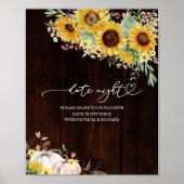 Zonnebloem Herfst Vrijgezellenfeest Datum Night Ja Poster (Voorkant)