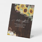 Zonnebloem Herfst Vrijgezellenfeest Datum Night Ja Reclamebord Met Voetstuk (Voorkant)