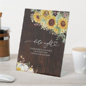 Zonnebloem Herfst Vrijgezellenfeest Datum Night Ja Reclamebord Met Voetstuk (Insitu)