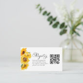 Zonnebloem Herfst Vrijgezellenfeest Gift Registry  Informatiekaartje (Staand voorkant)