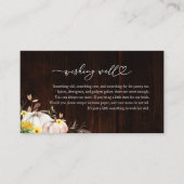 Zonnebloem Herfst Vrijgezellenfeest Wishing Well Informatiekaartje (Voorkant)