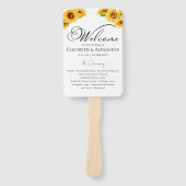 Zonnebloem Herfst Wedding Ceremony Program Teken Handwaaier (Voorkant)
