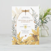 Zonnebloem Herfst Wildflower Baby shower Kaart (Staand voorkant)