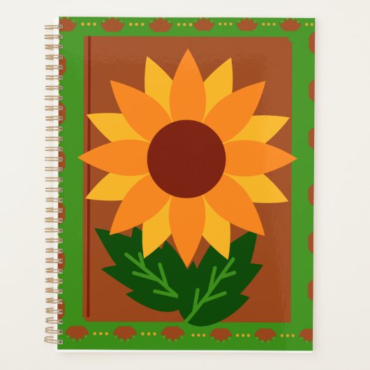 Zonnebloem herfstkleuren planner (Voorkant)