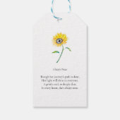 Zonnebloem Herinnerings Zaadpakketten Cadeaulabel (Achterkant)