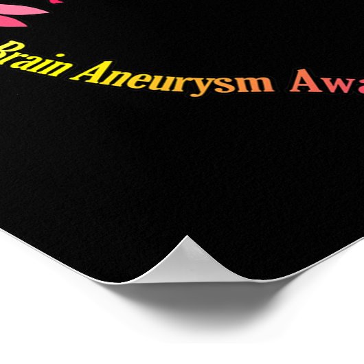 Zonnebloem Hersenaneurysma Awareness Maand Onderst Poster (Hoek)