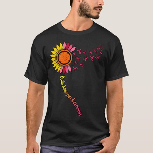 Zonnebloem Hersenaneurysma Awareness Maand Onderst T-shirt (Voorkant)
