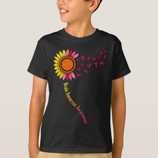 Zonnebloem Hersenaneurysma Awareness Maand Onderst T-shirt (Voorkant)