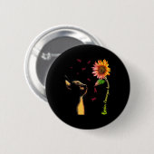 Zonnebloem Hersenaneurysma Bewustzijn Ronde Button 5,7 Cm (Voorkant /achterkant)