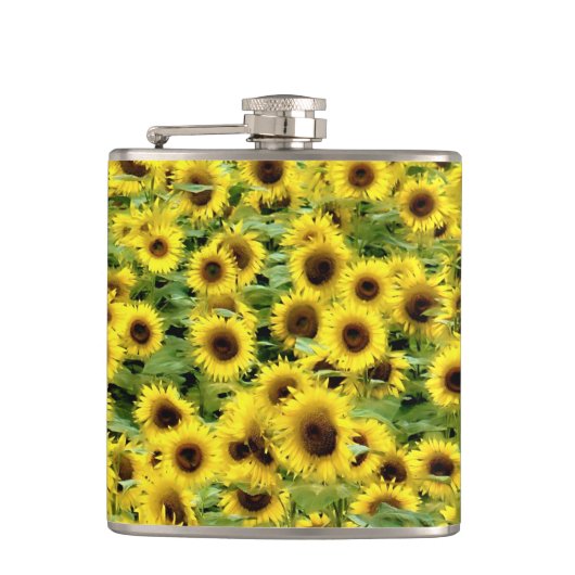 Zonnebloem Heupfles (Voorkant)