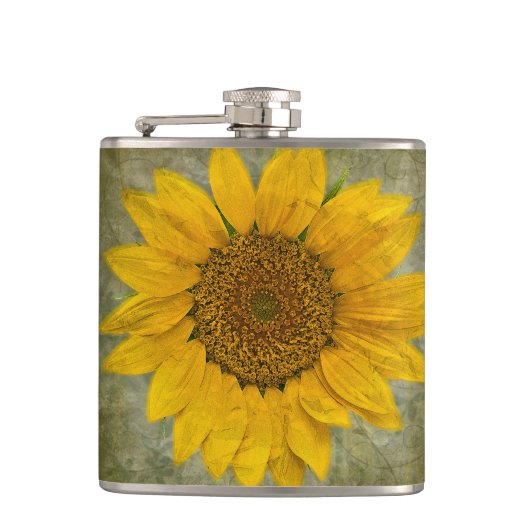  zonnebloem heupkolf heupfles (Voorkant)