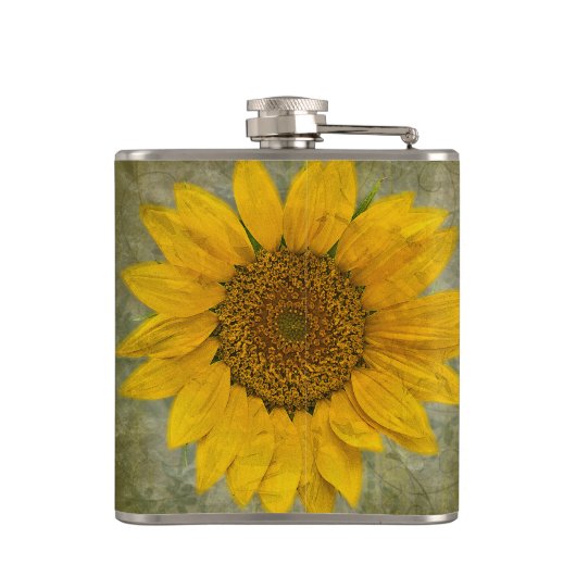 zonnebloem heupkolf heupfles (Achterkant)