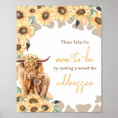 Zonnebloem Highland Koe Envelope Station Poster (Voorkant)