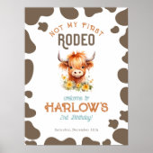 Zonnebloem Highland Koe niet mijn eerste Rodeo Ver Poster (Voorkant)