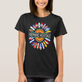 Zonnebloem Hispanic Herita - landen van Latijns-Am T-shirt (Voorkant)