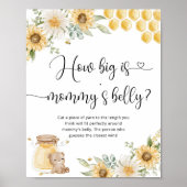 Zonnebloem hoe groot is het poster van mama's buik (Voorkant)