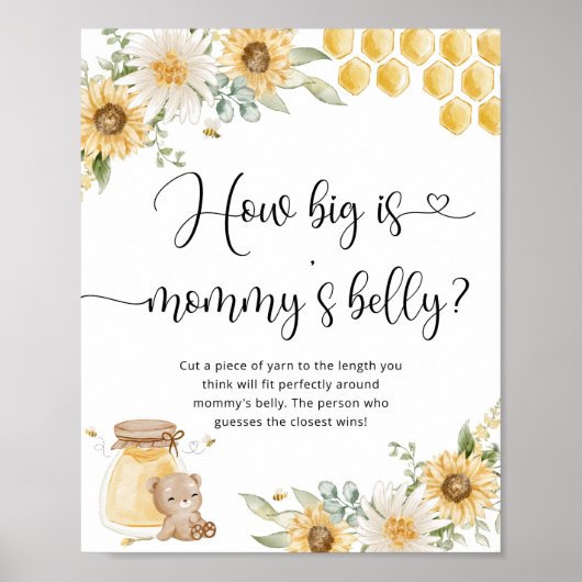 Zonnebloem hoe groot is het poster van mama's buik (Voorkant)