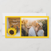 Zonnebloem Hoefijzer Land Verloving bekendmaking Aankondiging (Voorkant)